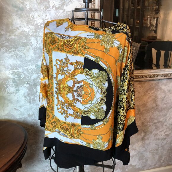 Coco Bianco Cold Shoulder Print Top Size M - Picture 4 of 7